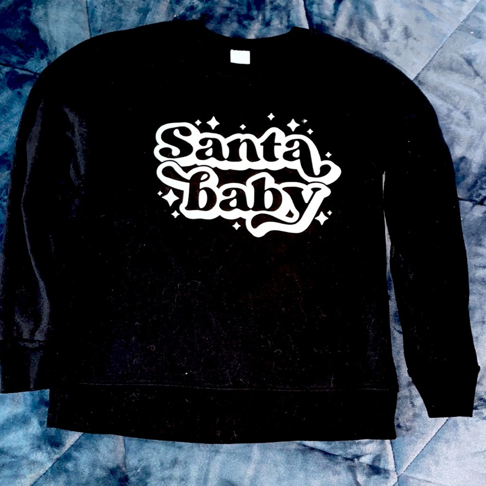 Santa baby crew neck